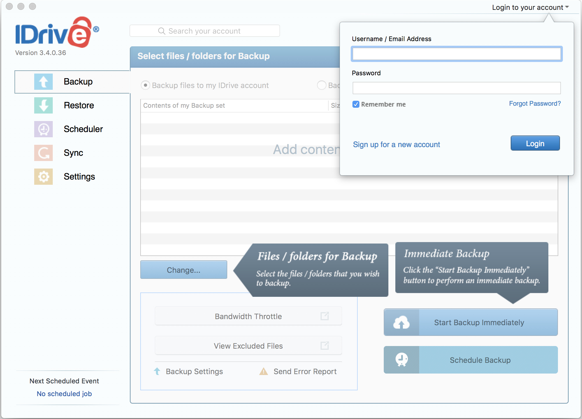 Backup accounting