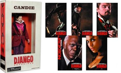 The lecherous, slave-master Candie doll and the other Django action figure options.