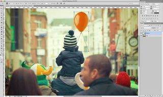 Putting balloons on pictures – happy days