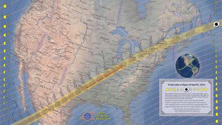 total solar eclipse 2024 map shows where totality is visible across the U.S.