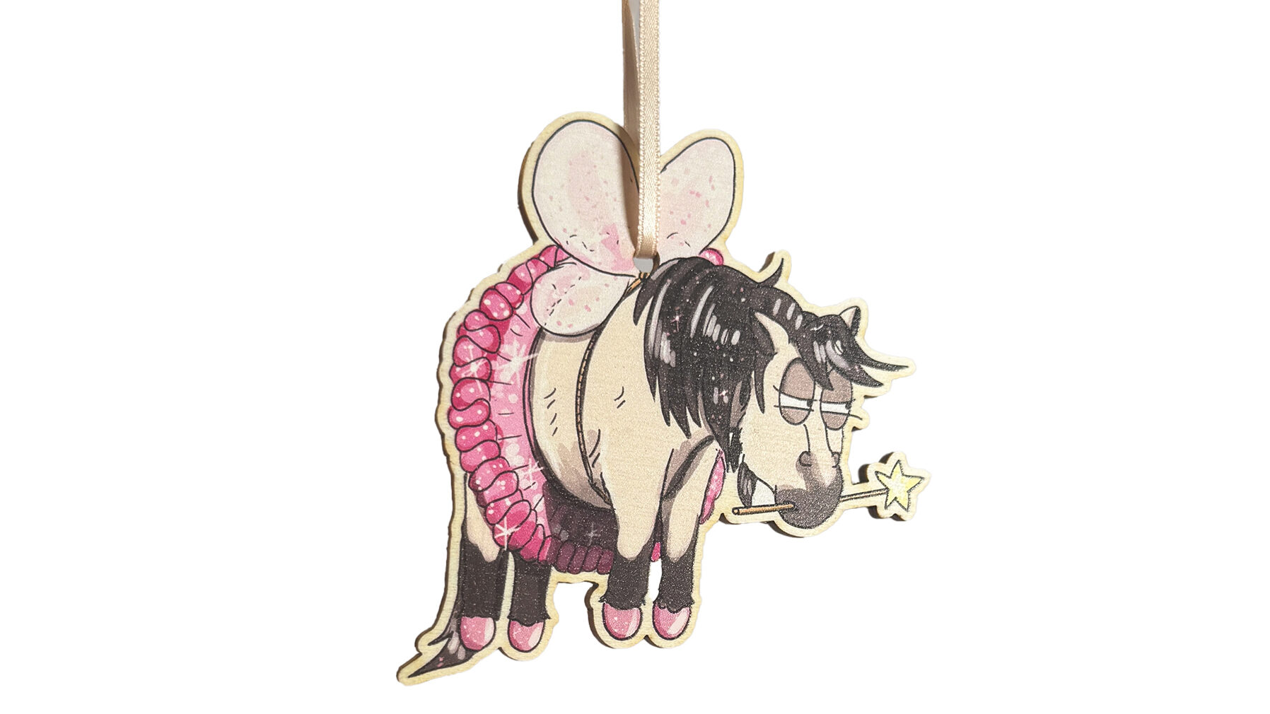 Emily Cole &amp;lsquo;Sugarplum Fairy&amp;rsquo; wooden horse decoration