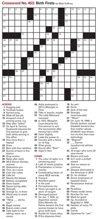 Crossword puzzle