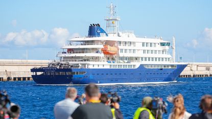 A cruise ship.