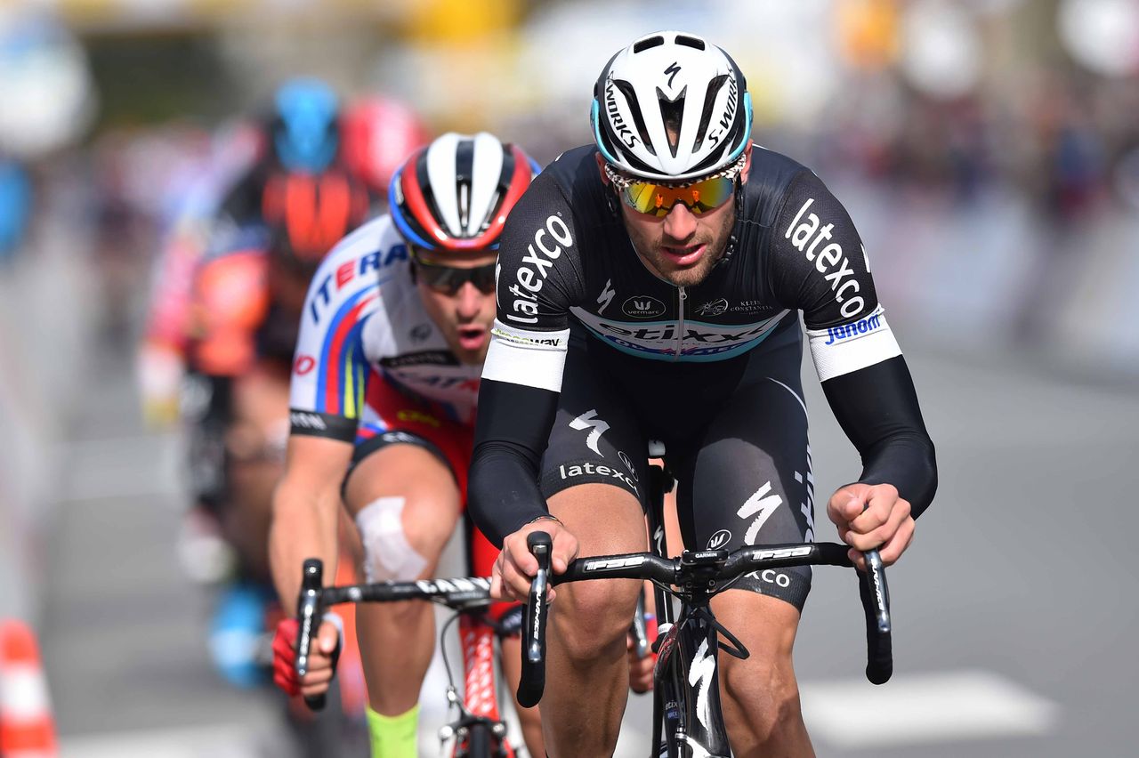 Guillaume Van Keirsbulck (Etixx-Quick Step) bridges with Sven Erik Bystron (Katusha)