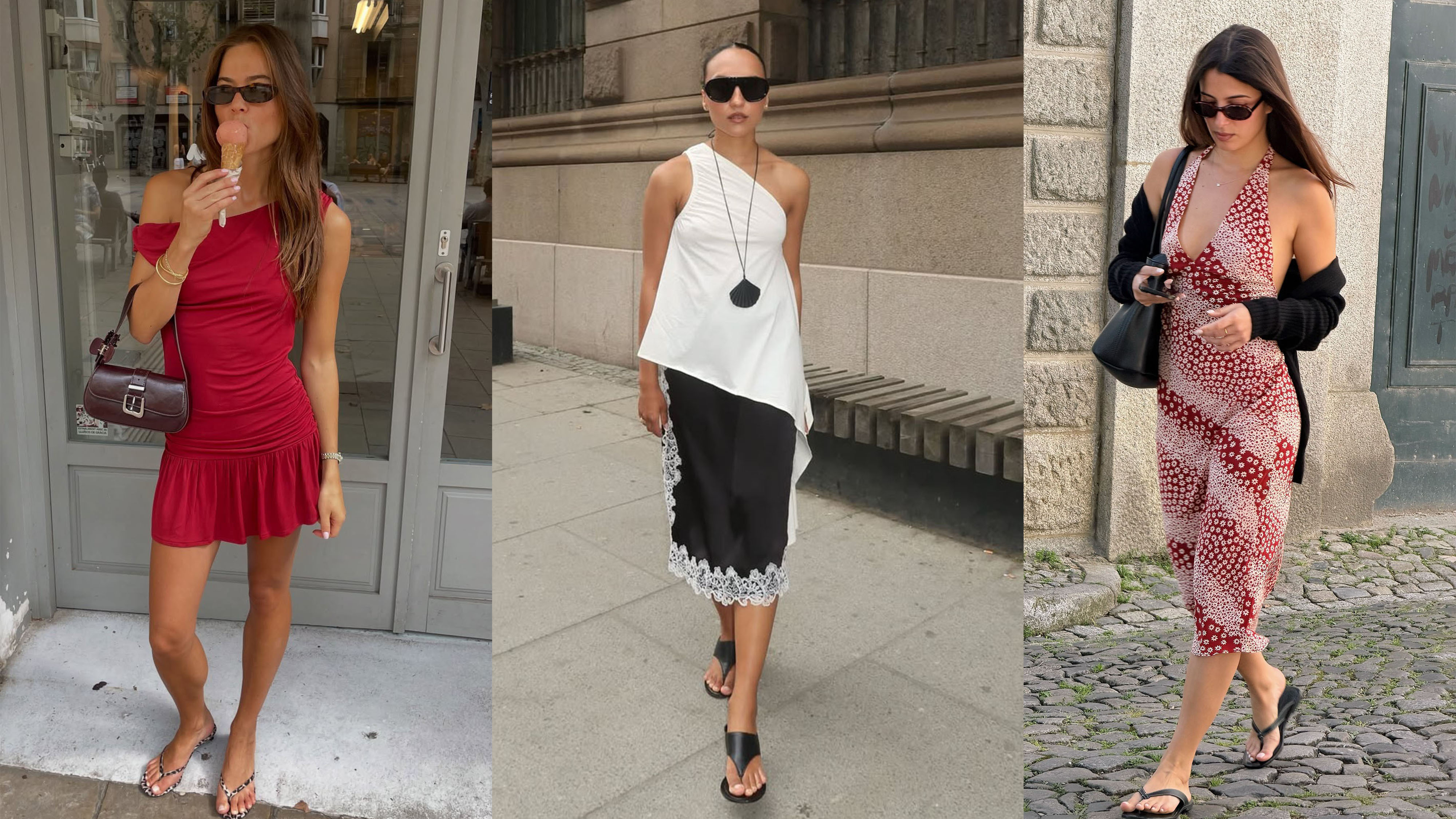 Women in summer outfits in Europe.