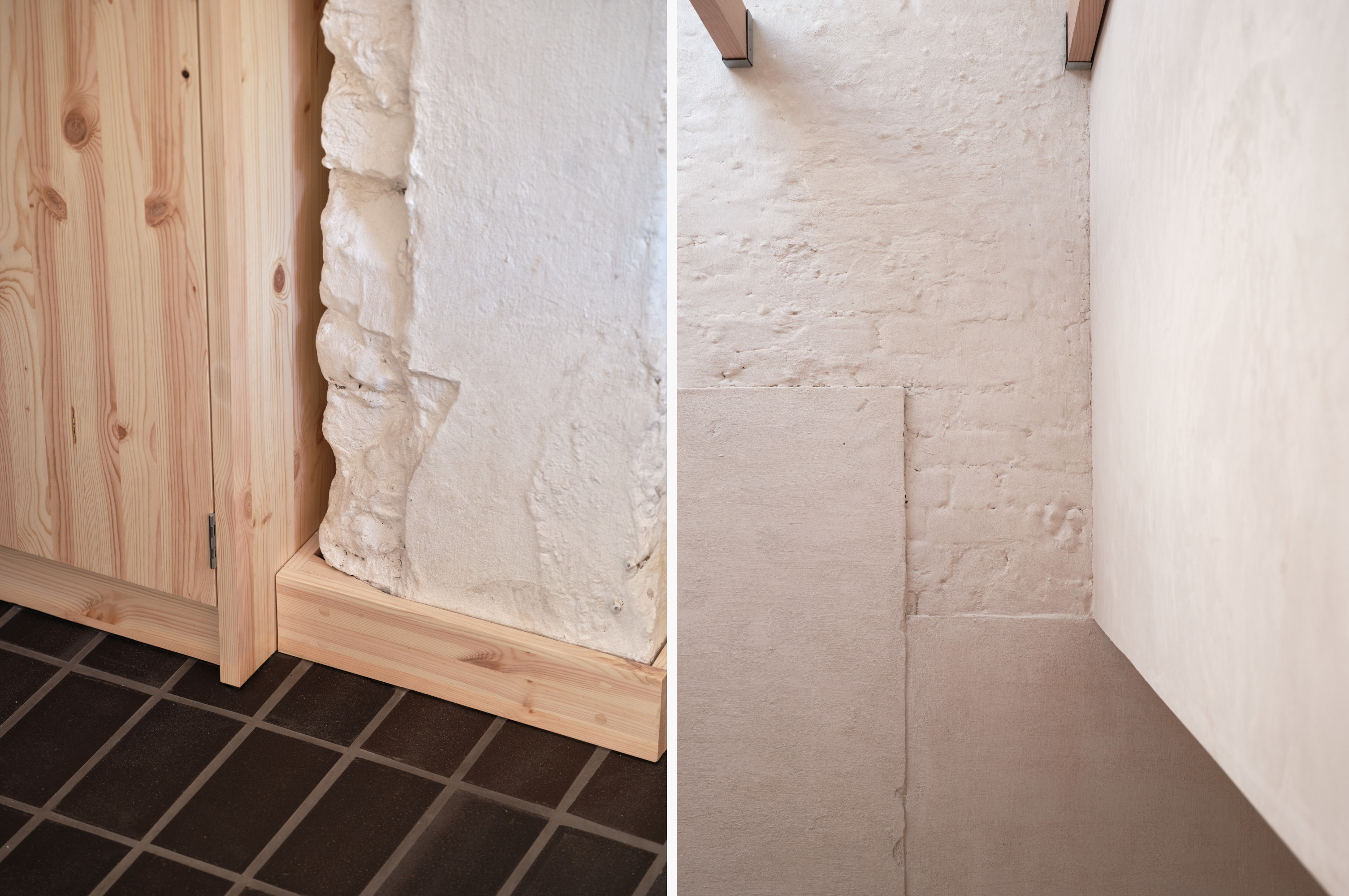 Interior finishes combine old and new for a variety of materials and textures