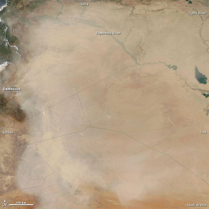 dust storm images, what a dust storm looks like, middle east weather images, sand storm satellite photo