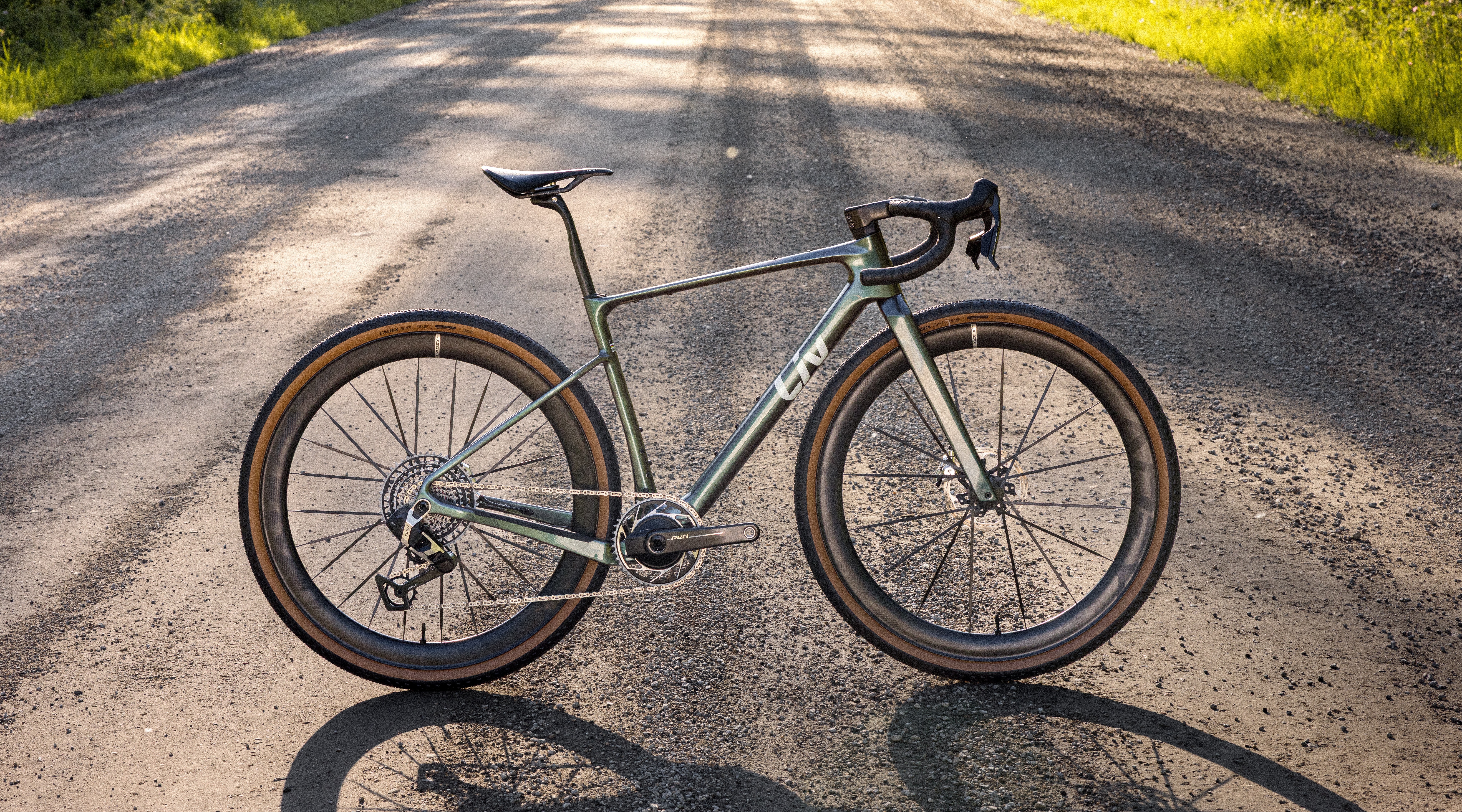A Liv Devote on a sunny gravel road