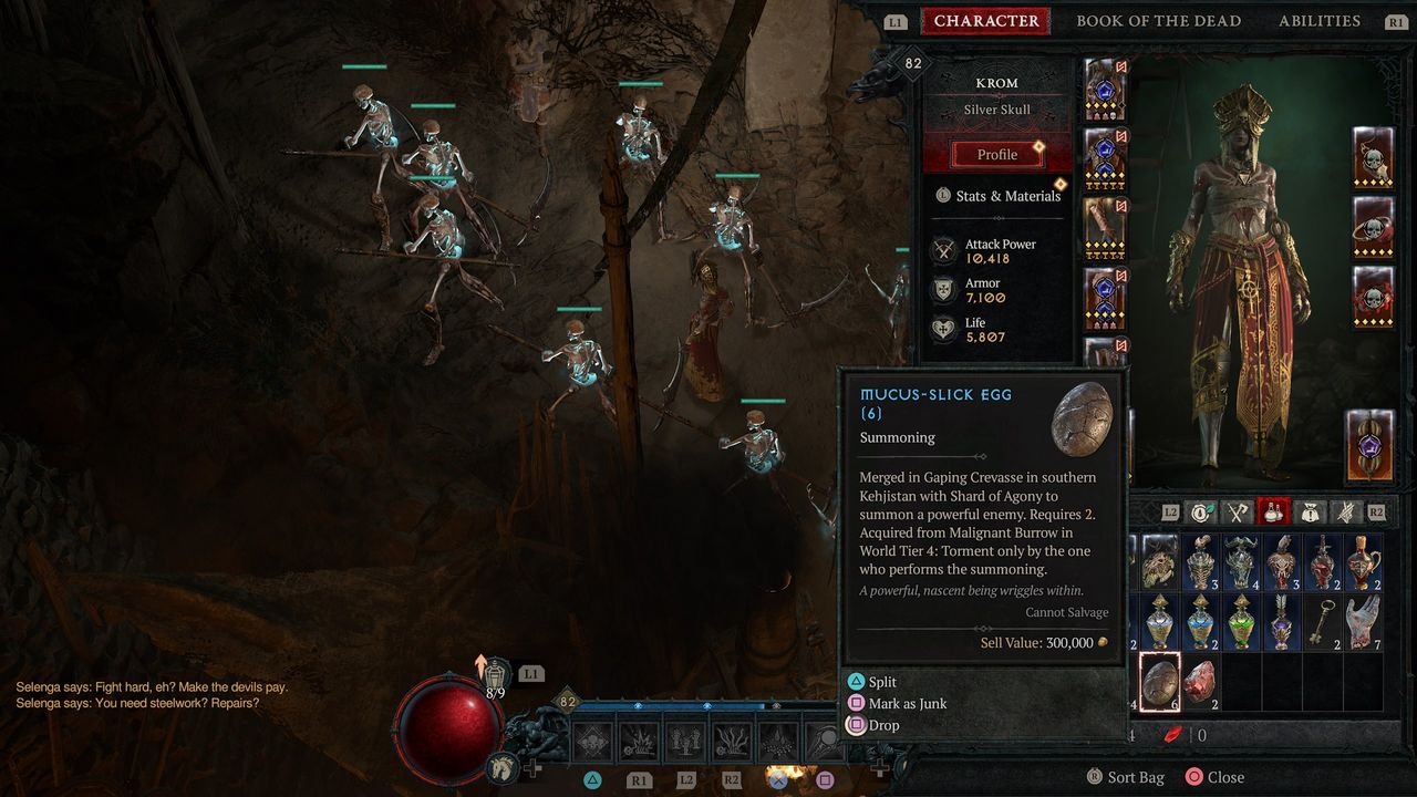 Diablo 4 Duriel - Mucus-Slick Eggs