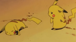 Pikachu fighting cloned Pikachu in Pokemon: The First Movie.