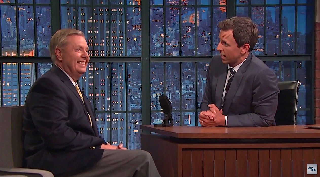 Seth Meyers and Lindsey Graham talk Iran