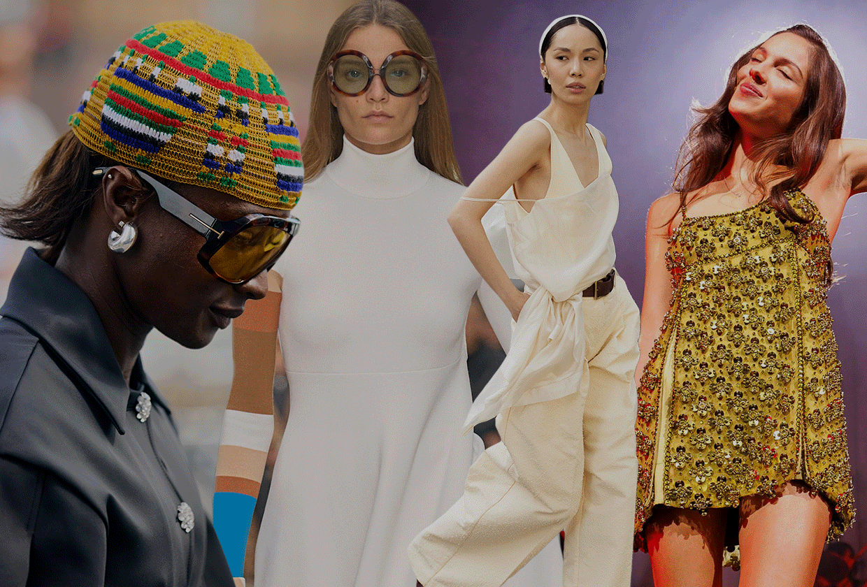 Collage of summer 2026 outfit trends.