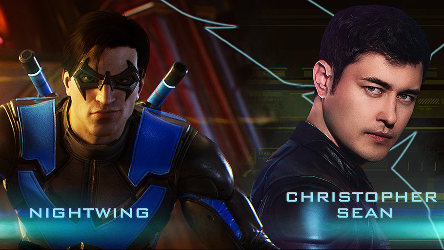 Gotham Knights Nightwing and actor Christopher Sean