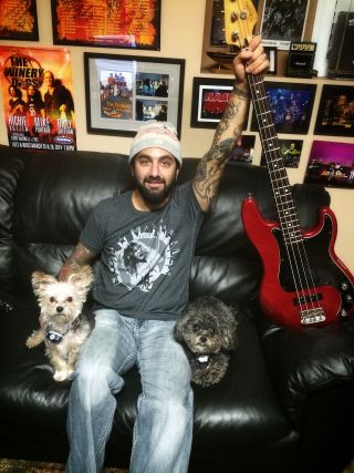Mike Portnoy with Mickey and Maggie