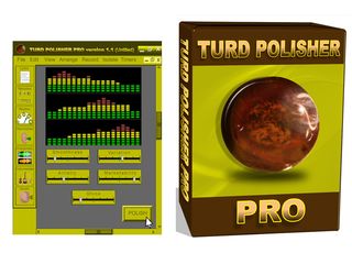 The Turd Polisher Pro GUI and its tasteful packaging.