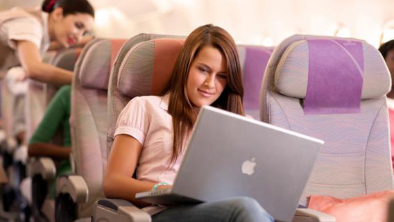 In-flight laptop