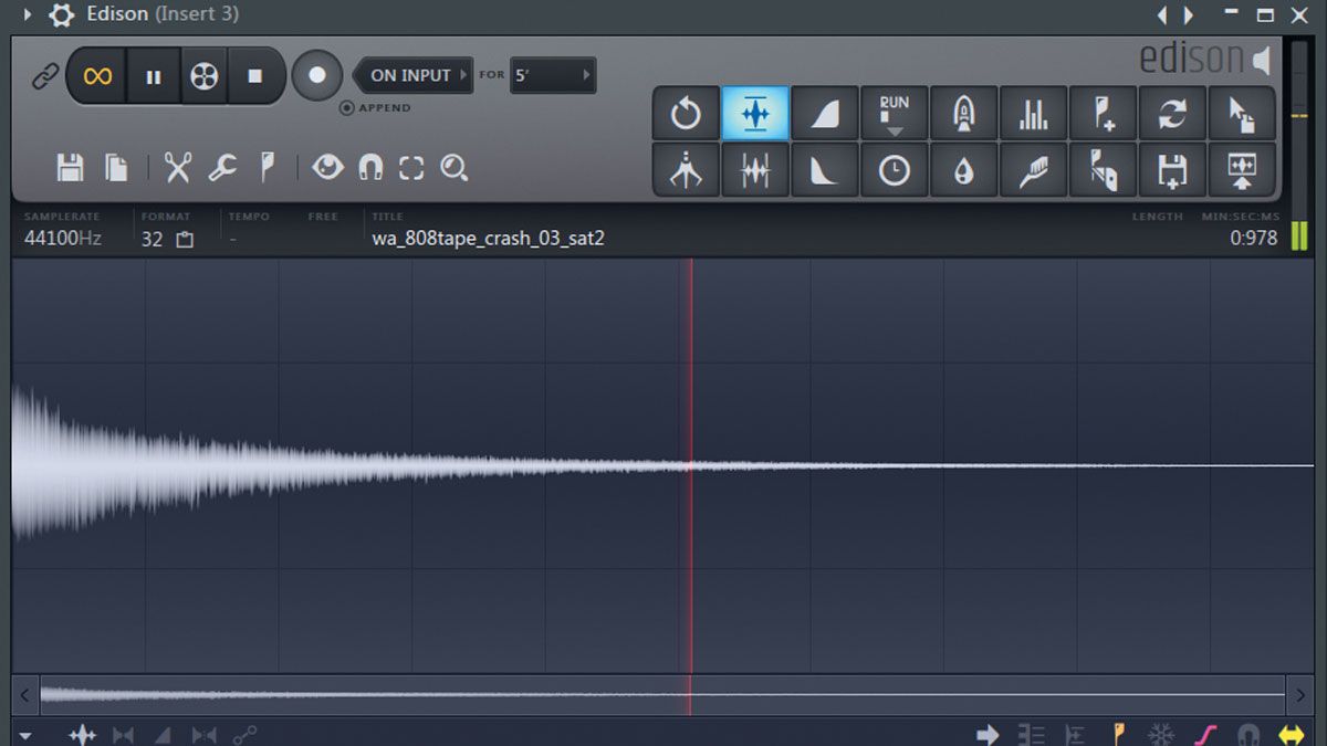 The Edison recorder has been updated in line with FL Studio's new vector-based look