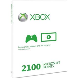 Xbox Live 2100 Points Card