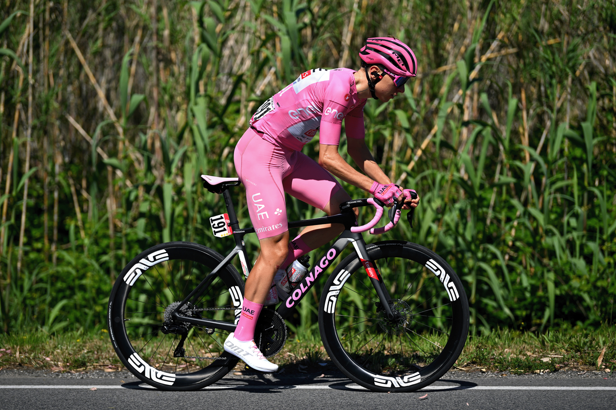 Tadej Pogačar during stage 9 of the Giro d&#039;Italia