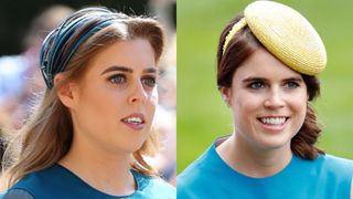 Princess Beatrice and Princess Eugenie at different events