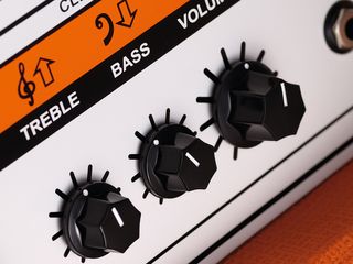 Turn your bass pot down as you get louder