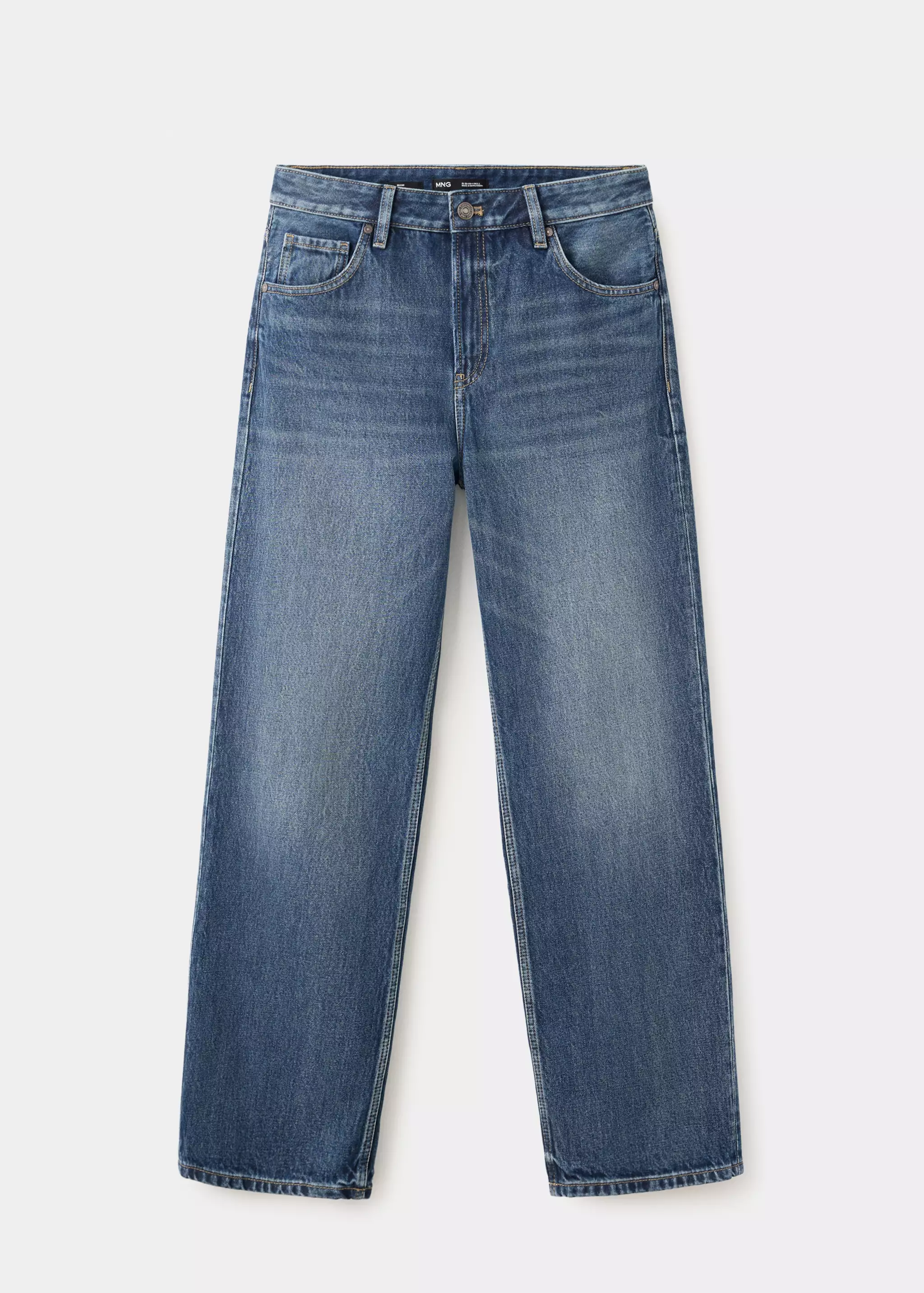 Miami Medium-Rise Straight-Fit Jeans - Women | Mango United Kingdom