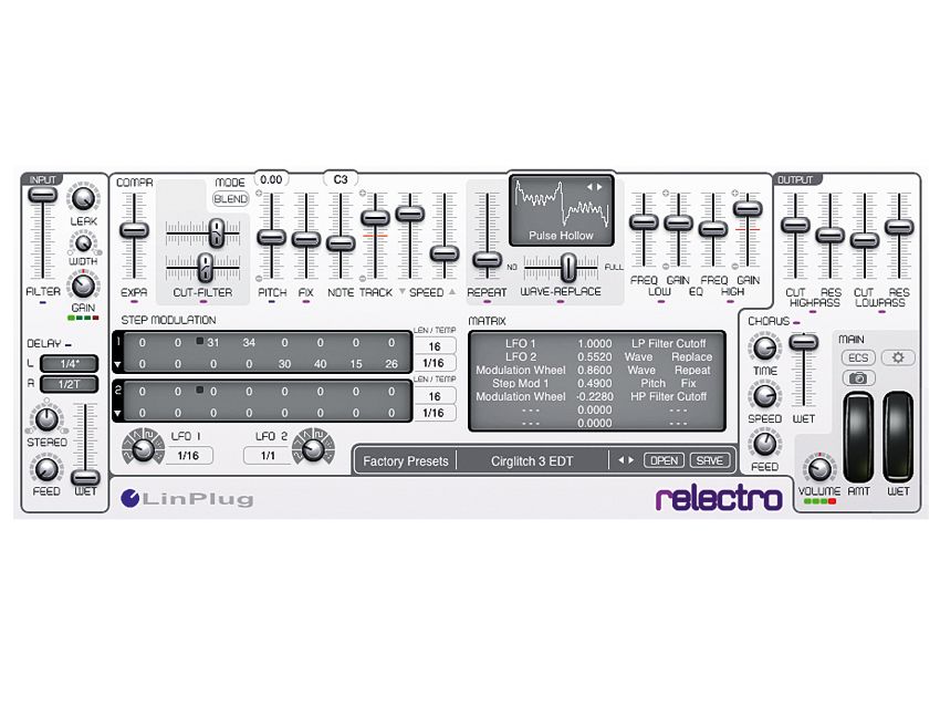 Relectro's per-wave processing engine gives its tools scalpel-sharp precision.
