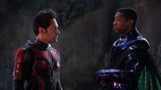 Kang and Ant-Man in Ant-Man and the Wasp: Quantumania