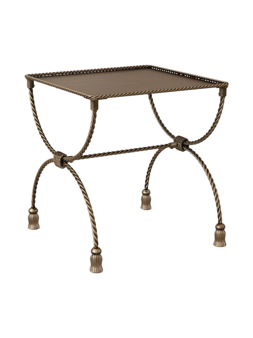 Threshold designed with Studio McGee Twisted Metal Side Table with Tassel Feet