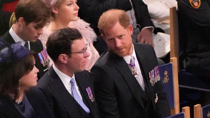 Prince Harry and Jack Brooksbank chat at the Coronation