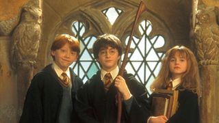 Rupert Grint Daniel Radcliffe Emma Watson in Harry Potter and the Sorcerers stone