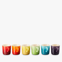 Le Creuset Stoneware Rainbow Espresso Mugs, Set of 6 - View at John Lewis