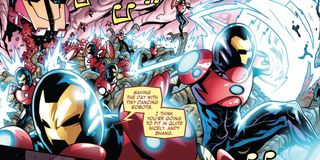 Tony Stark's nanobots resemble his Iron Man suit