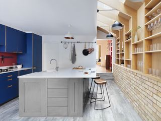 modern kitchen with timber side return extension
