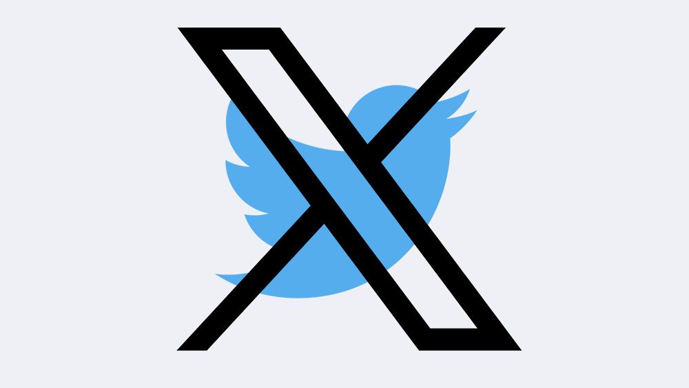 Twitter logo and X logo