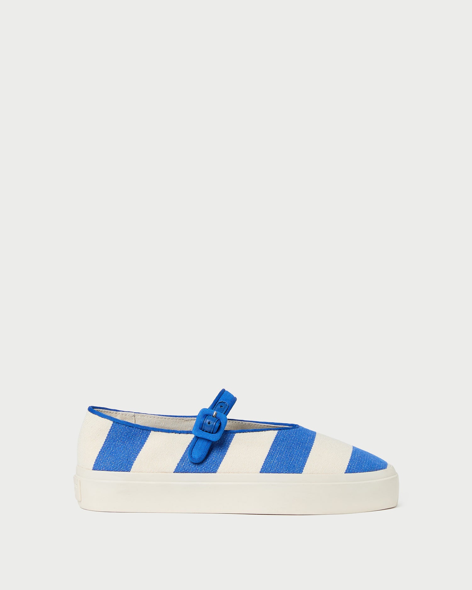 Cooper Blue Striped Mary Jane Sneaker - Blue/cream Stripe / 5