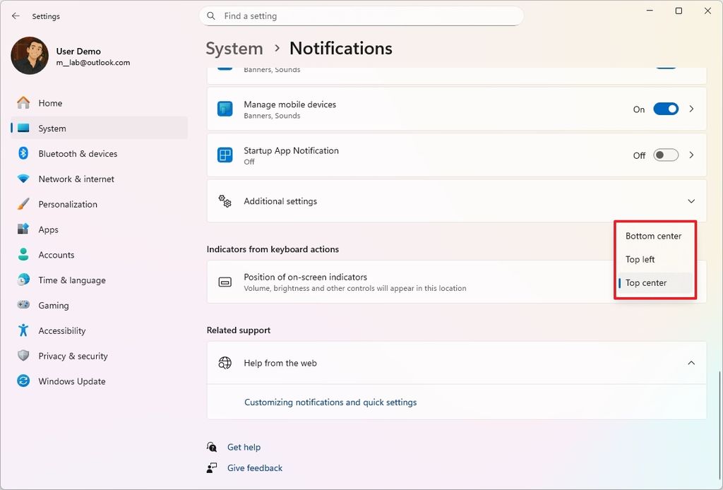 Windows 11 hardware indicator feature