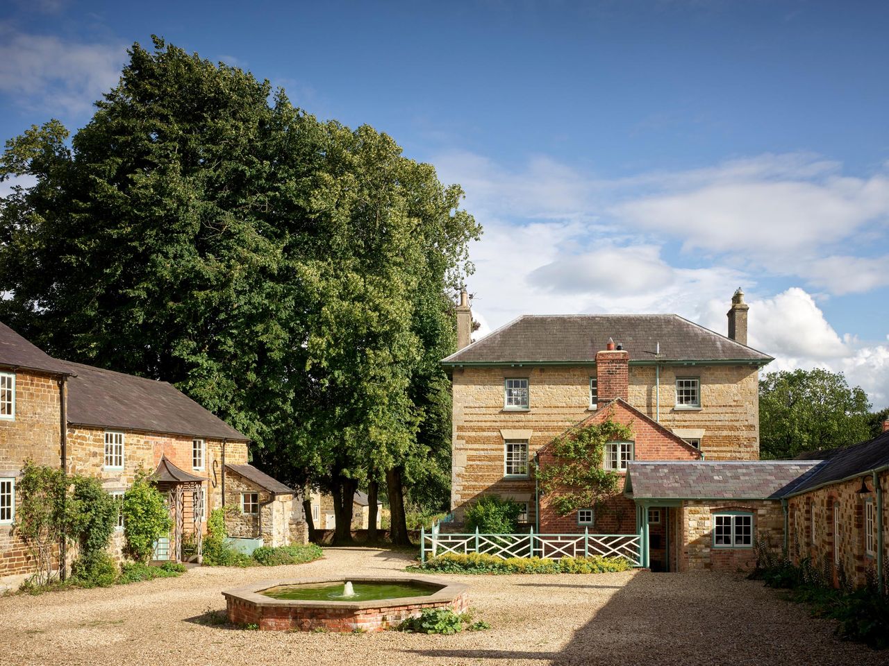 Fig 1: The former farmyard, with the main house and, to the left, the dairy range. Boxes Farm, Northamptonshire.