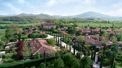Down on the smartest of farms: high-end agritourism reaches its pinnacle at the 300-acre Tuscan estate of Borgo Santo Pietro. Credit: Stefano Scat&agrave; / Borgo Santo Pietro