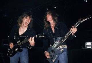 When the going was good, Chris Poland and David Ellefson in Megadeth in 1987