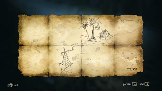 Black Flag Buried Treasure No. 16 map