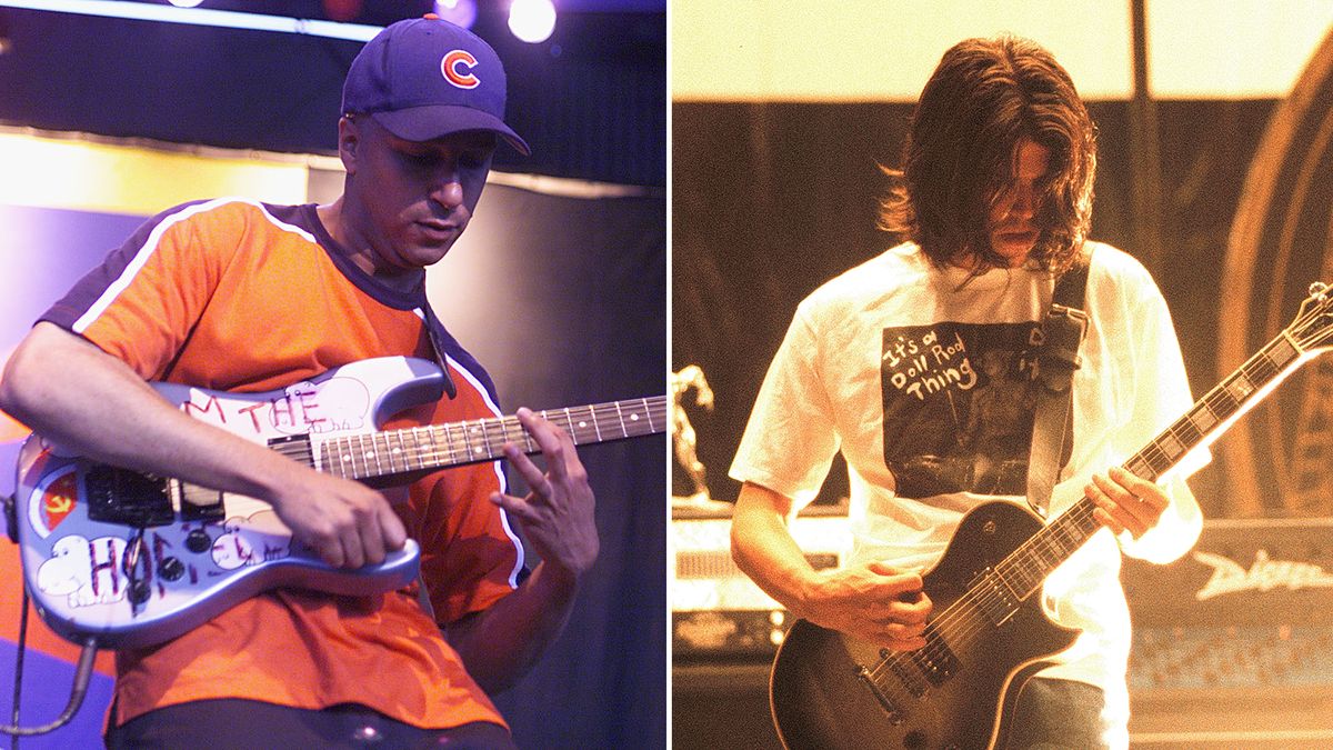 Tom Morello in 1999 and Adam Jones in 1997