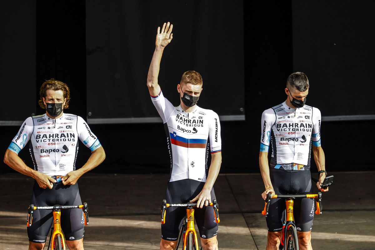 Tour de France 2021 - 108th Edition - Teams Presentation - Brest - 24/07/2021 - Matej Mohoric (SLO - Bahrain Victorious) - photo Luca Bettini/BettiniPhoto&Acirc;&copy;2021
