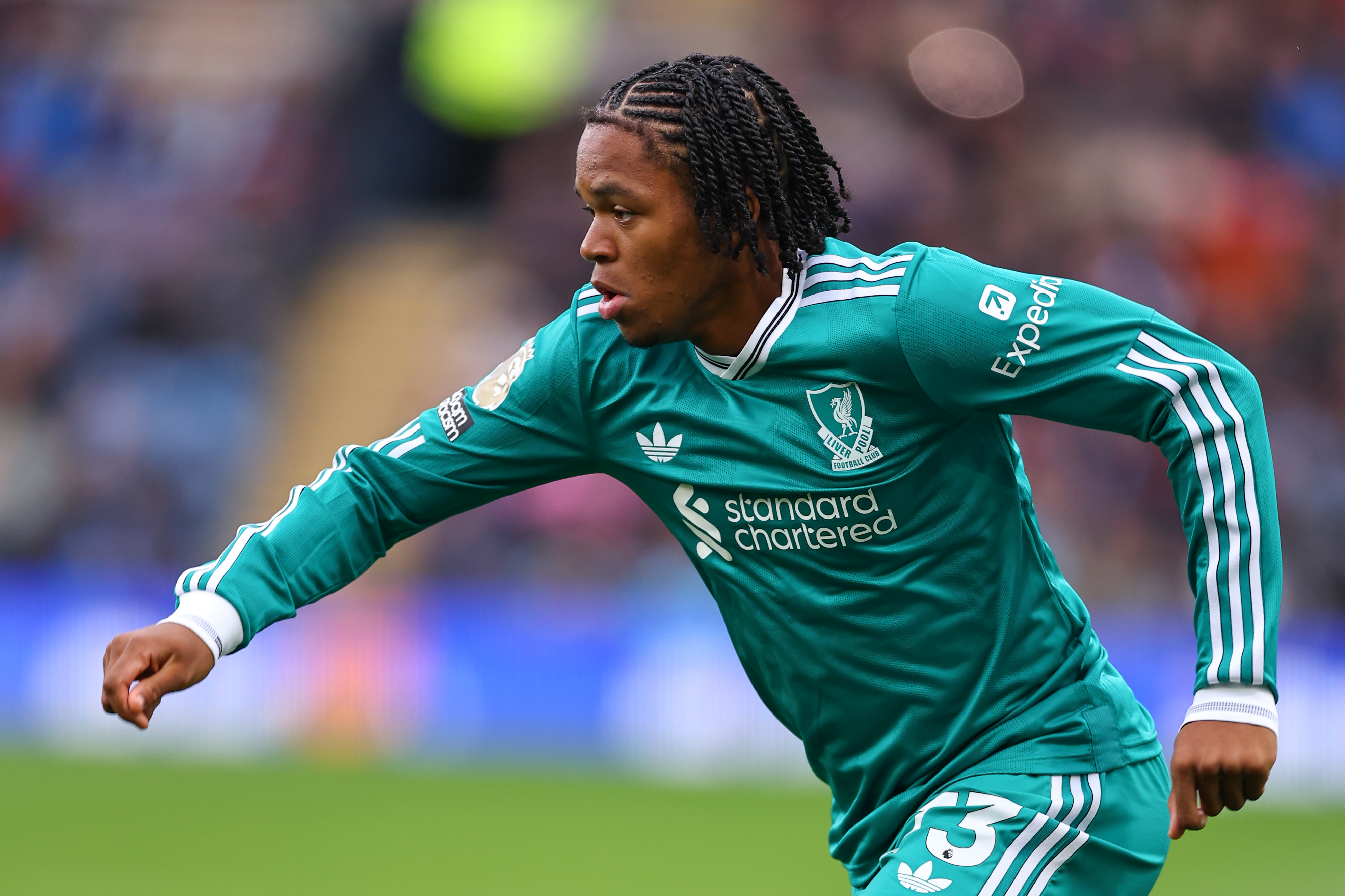 Rio Ngumoha dons Liverpool&#039;s change strip away at Burnley