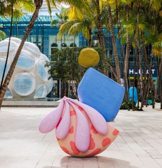 Colourful abstract sculpture in Miami's Design District