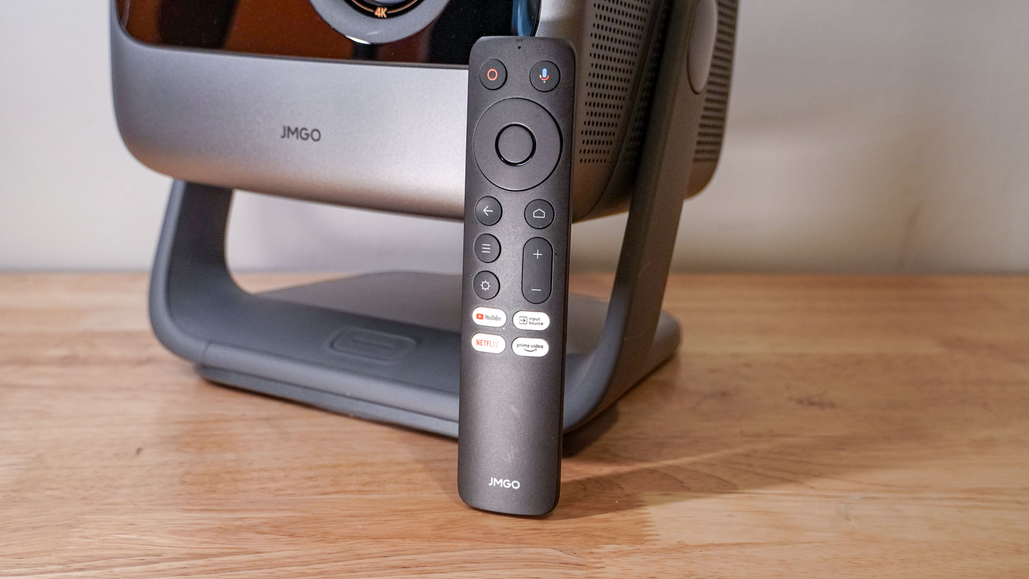 The remote for a JMGO N1S Ultimate projector.