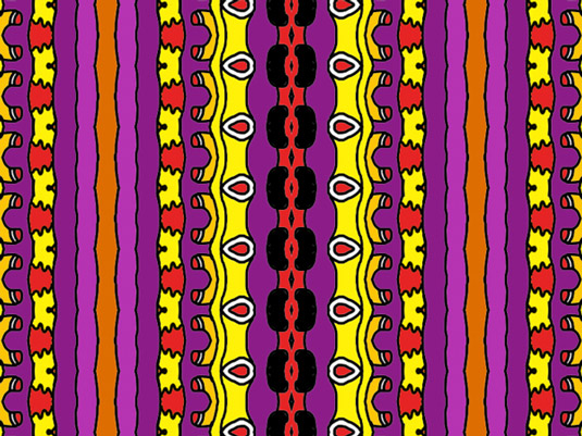 Beatles-inspired repeat pattern by Lottie Norton