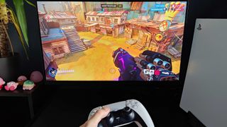 KOORUI GN02 monitor with Overwatch 2 gameplay on screen