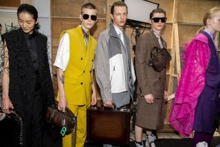 Berluti models wearing the 2020 collection