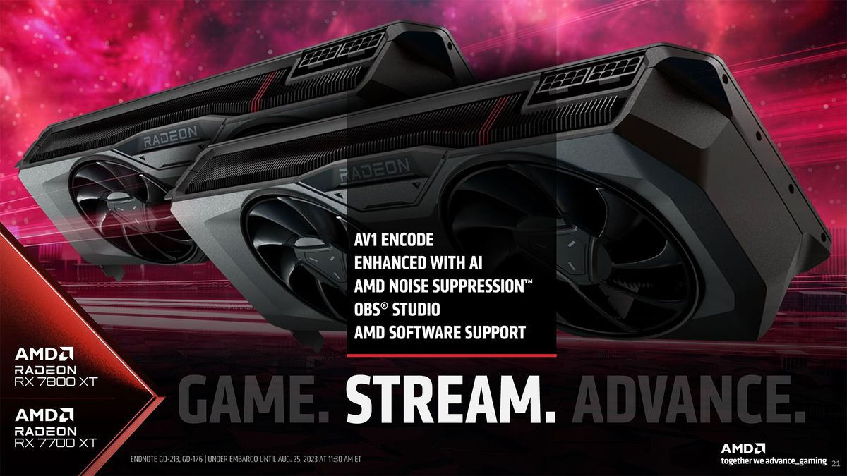 AMD RX 7800 XT 7700 XT Gamescom materials
